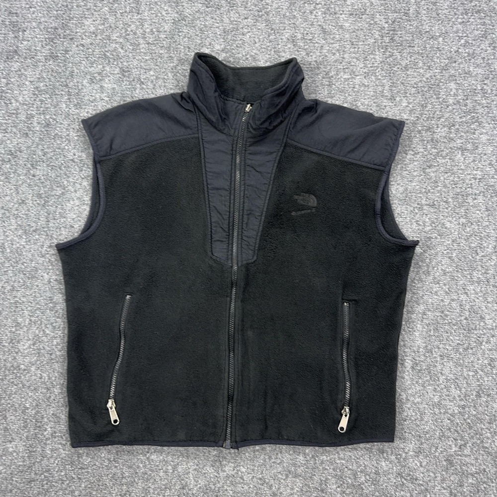Vintage The North Face Fleece Vest Mens Large Black Extreme Full Zip Made USA